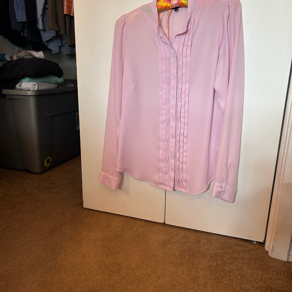 Light Pink Long Sleeve Blouse